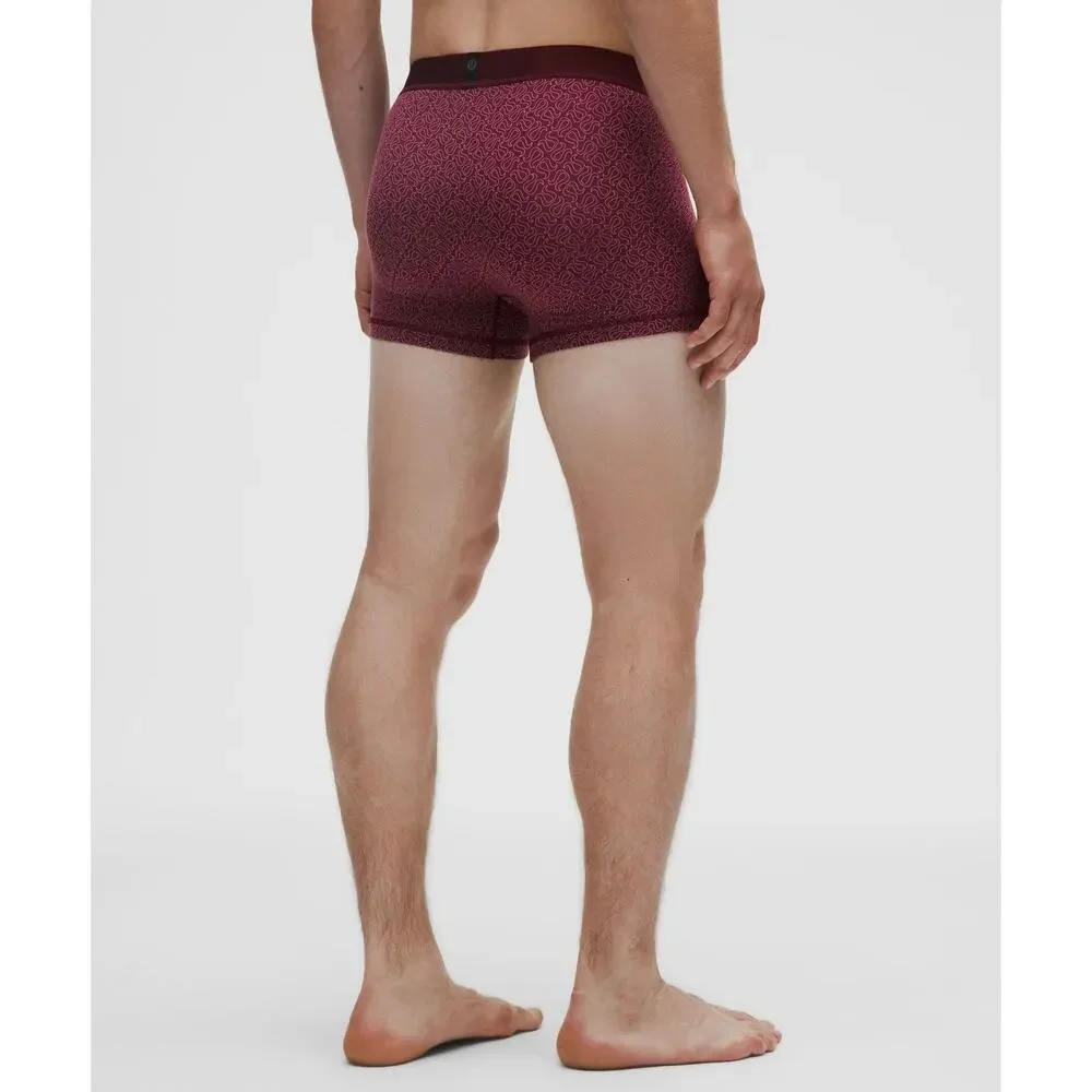 NEW Lululemon Always In Motion Boxer Brief 3” Inseam XXL Pink Logo Modal NWT - Picture 2 of 5
